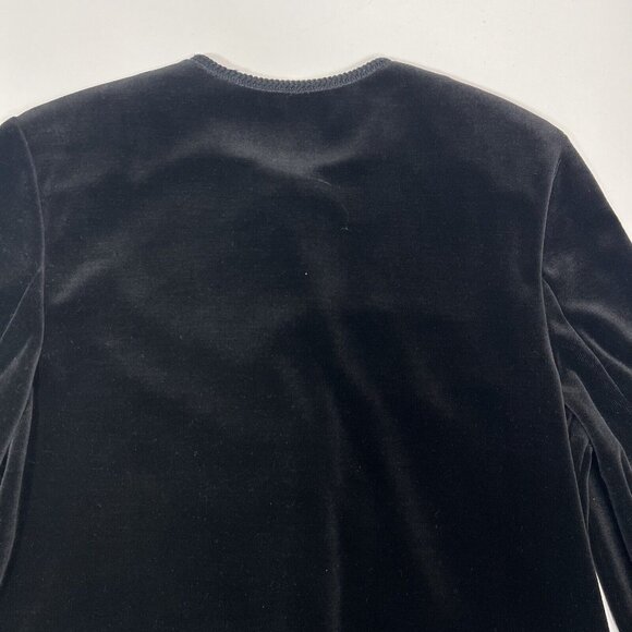 Vintage Choice by Butte Velvet Velour Button Up Jacket  Women’s Size 12 Black - Picture 11 of 12